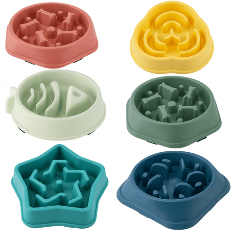 Pet Cat Dog Slow Feeder Bowl | Anti-Choking Non-Slip Maze Feeding Dish