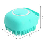 Pet Silicone Shampoo Bath Brush Massage Rubber Comb Bathing Shampoo Colorful Massager For Dogs