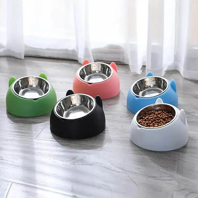 Premium Stainless Steel Cat & Dog Bowls - Non Slip Base for Food & Water