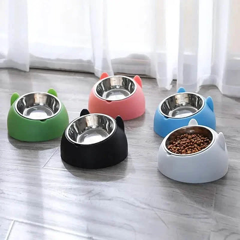 Premium Stainless Steel Cat & Dog Bowls - Non Slip Base for Food & Water
