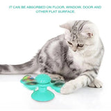 Rotatable Funny Massage Cat Toys Windmill LED Ball Teeth Cleaning Toys For Pets Interactive Turntable Tease Cat Toys