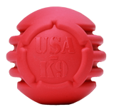 USA-K9 Stars and Stripes Rubber Dog Toy | K9 Handler Reward Toy | Red | USA Made